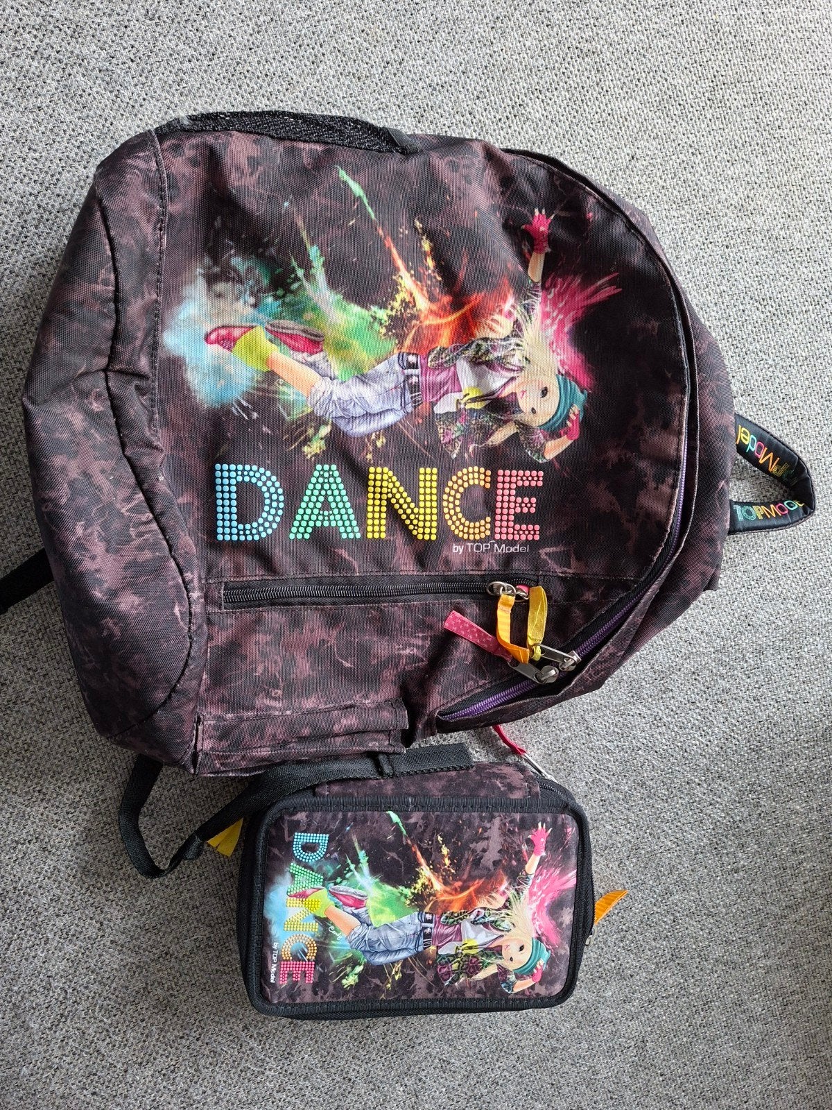 TOPModel Rugzak + Etui - Dance Design voor Kinderen, Overige merken, Gebruikt, 25 tot 40 cm, Ophalen of Verzenden