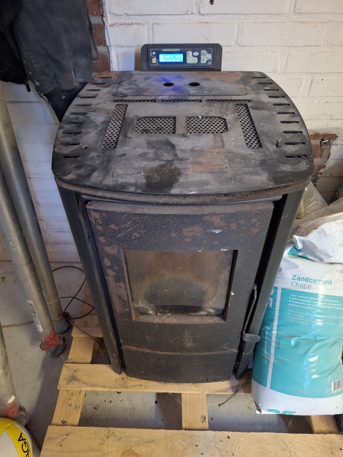Gebruikte Pelletkachel - Vrijstaand k-stove, Huis en Inrichting, Ophalen, Gebruikt, Overige brandstoffen, Pelletkachel