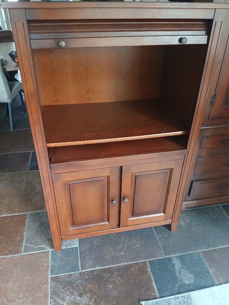 Computerkast, Ophalen, Gebruikt, 70 tot 120 cm, Klassiek, eiken kleur
