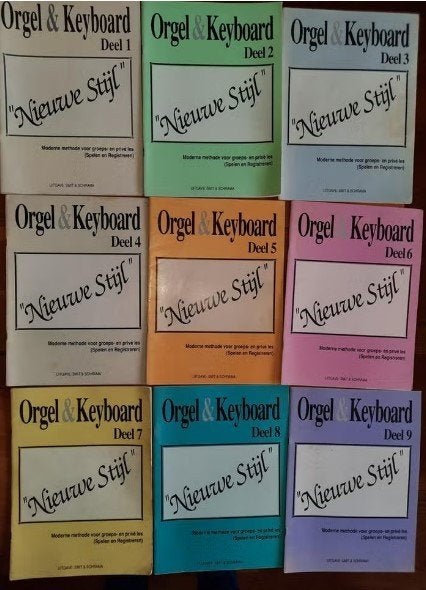 lesboeken keyboard ( &orgel) Nieuwe Stijl 1 tm 9- compleet, Gebruikt, Klassiek, Ophalen of Verzenden, Artiest of Componist