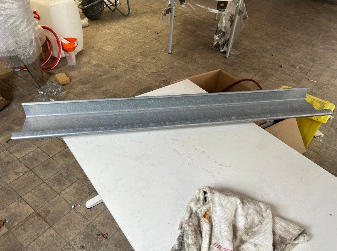 Zinken dakgoot 1.45 meter, Doe-het-zelf en Verbouw, Metalen, Ophalen, Nieuw, Overige metalen