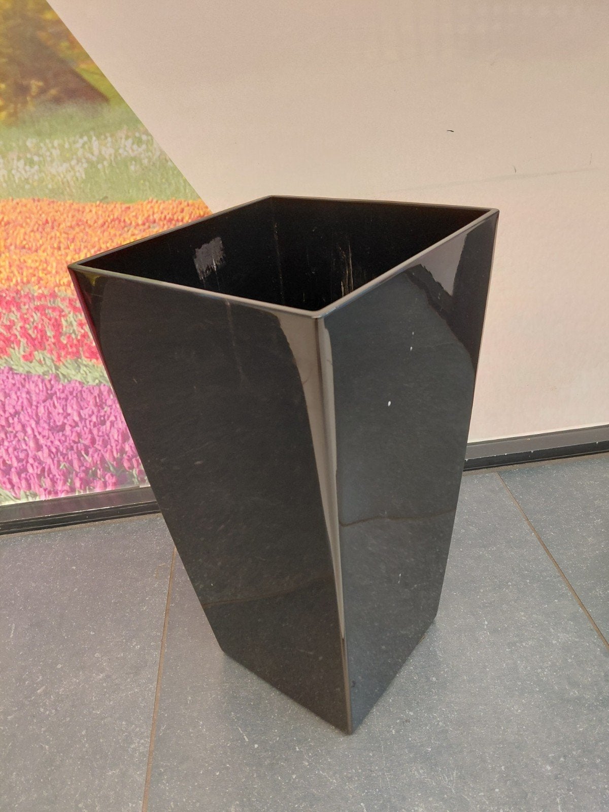 Lechuza bloempot zwart  ca. 60cm, Tuin en Terras, 25 tot 40 cm, Kunststof, Gebruikt, Ophalen of Verzenden