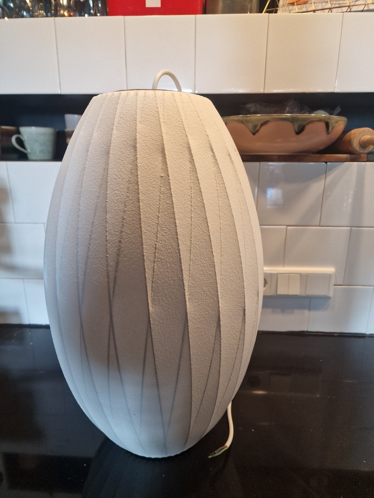 Herman Miller Cigar Bubble design lamp criss cross, Ophalen of Verzenden, Gebruikt, Herman miller, nelson, eames, E27 (groot)