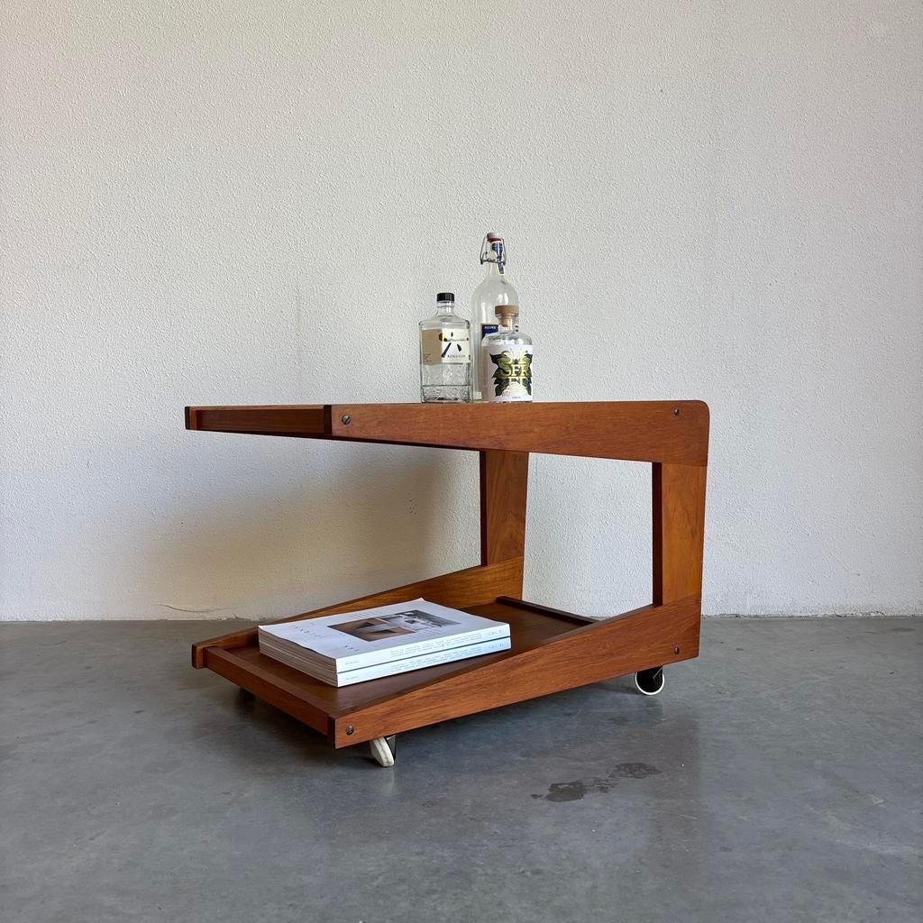 VINTAGE | DEENSE | SIKA | TROLLEY | SERVEERWAGEN | BAR |, Ophalen of Verzenden, Gebruikt