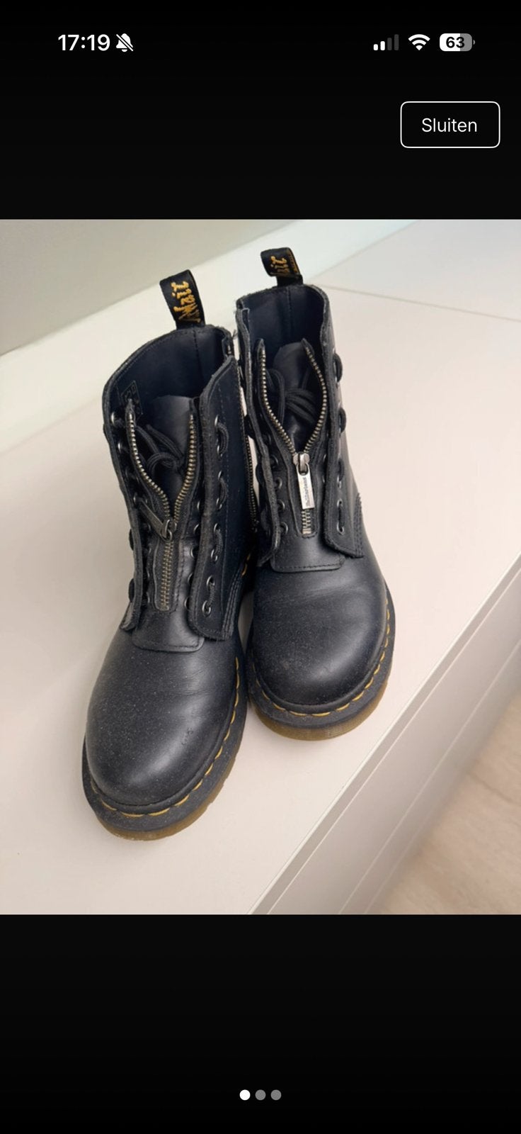 Dr martens, Verzenden, Zo goed als nieuw, Zwart