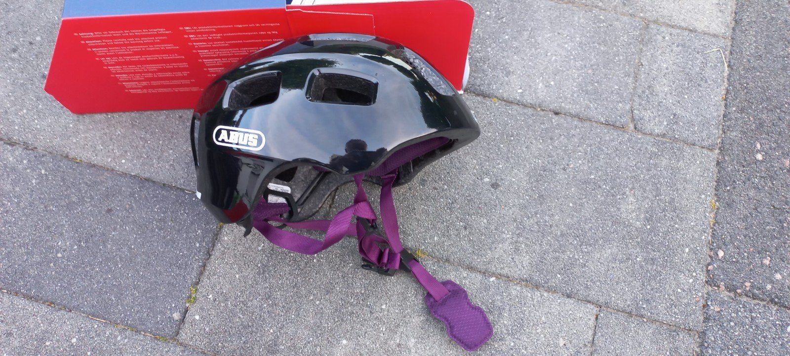 ABUS Youn-I 2.0 fietshelm - Zwart/Paars M 52-57 cm, Ophalen, M, Jongen of Meisje, Nieuw