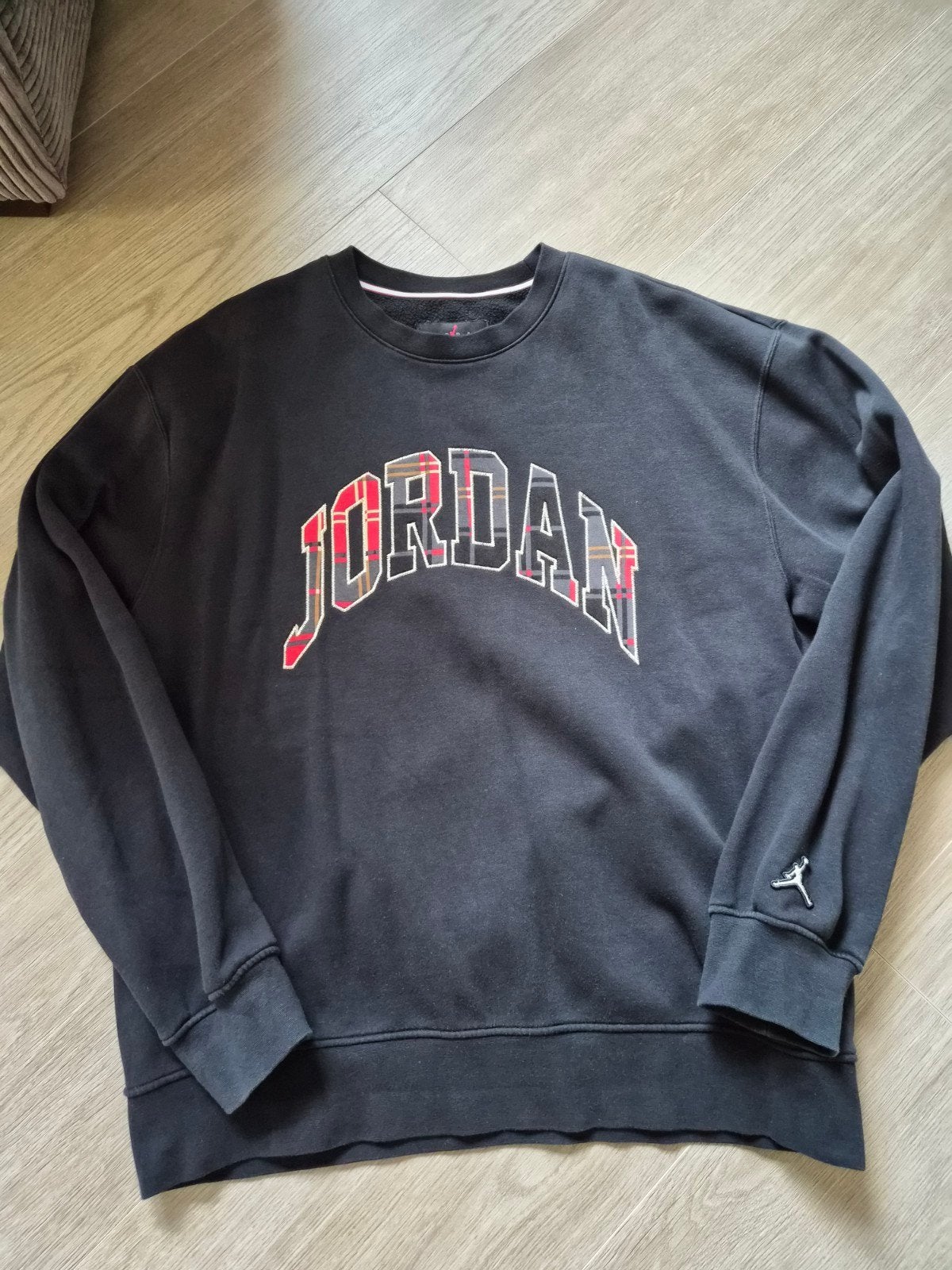 zwarte jordan sweater Maat L, Ophalen of Verzenden, Zo goed als nieuw, Zwart