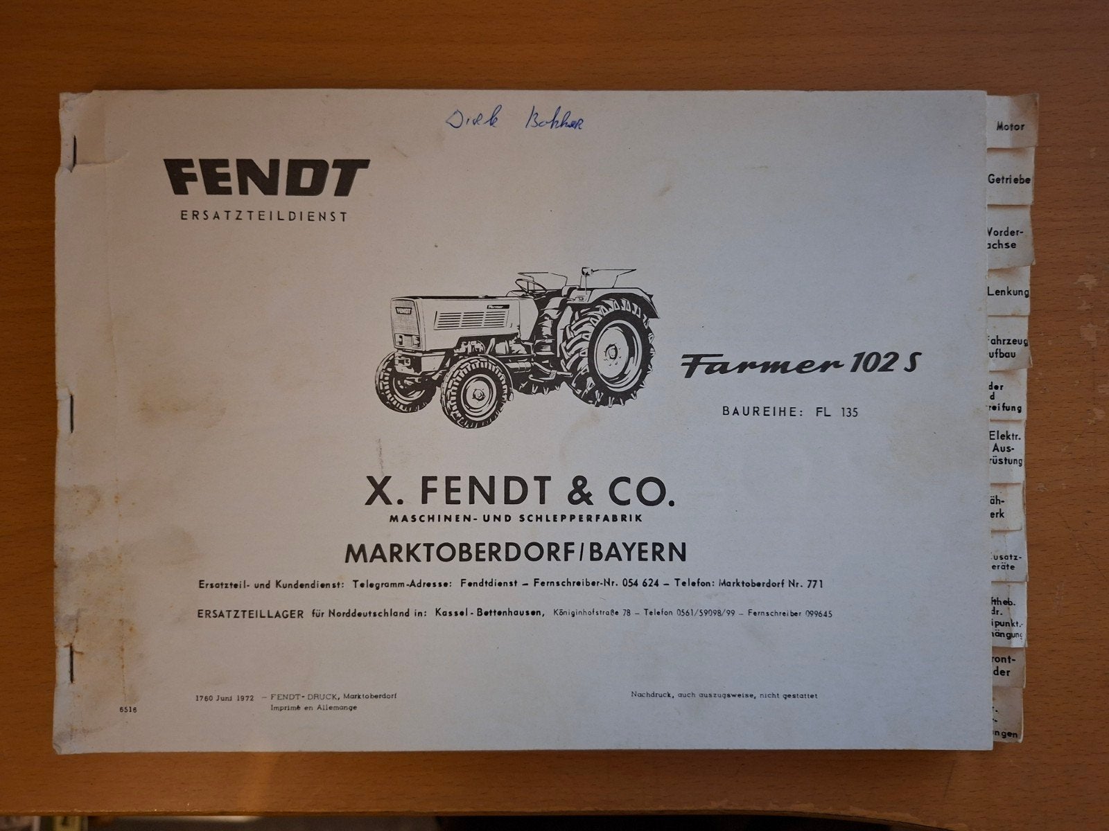 Onderdelenboek Fendt Farmer 102 S, Ophalen of Verzenden, Gelezen, Tractor en Landbouw