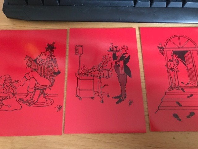 Cartoons, Ophalen of Verzenden, Voor 1920, Ongelopen, Sterren en Beroemdheden
