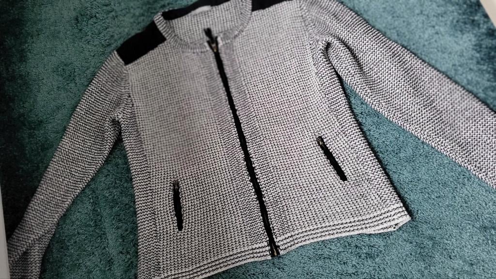 marineblauw en wit vest Uno Due maat 38 / M als nieuw, Ophalen of Verzenden, Zo goed als nieuw, Maat 38/40 (M), Blauw