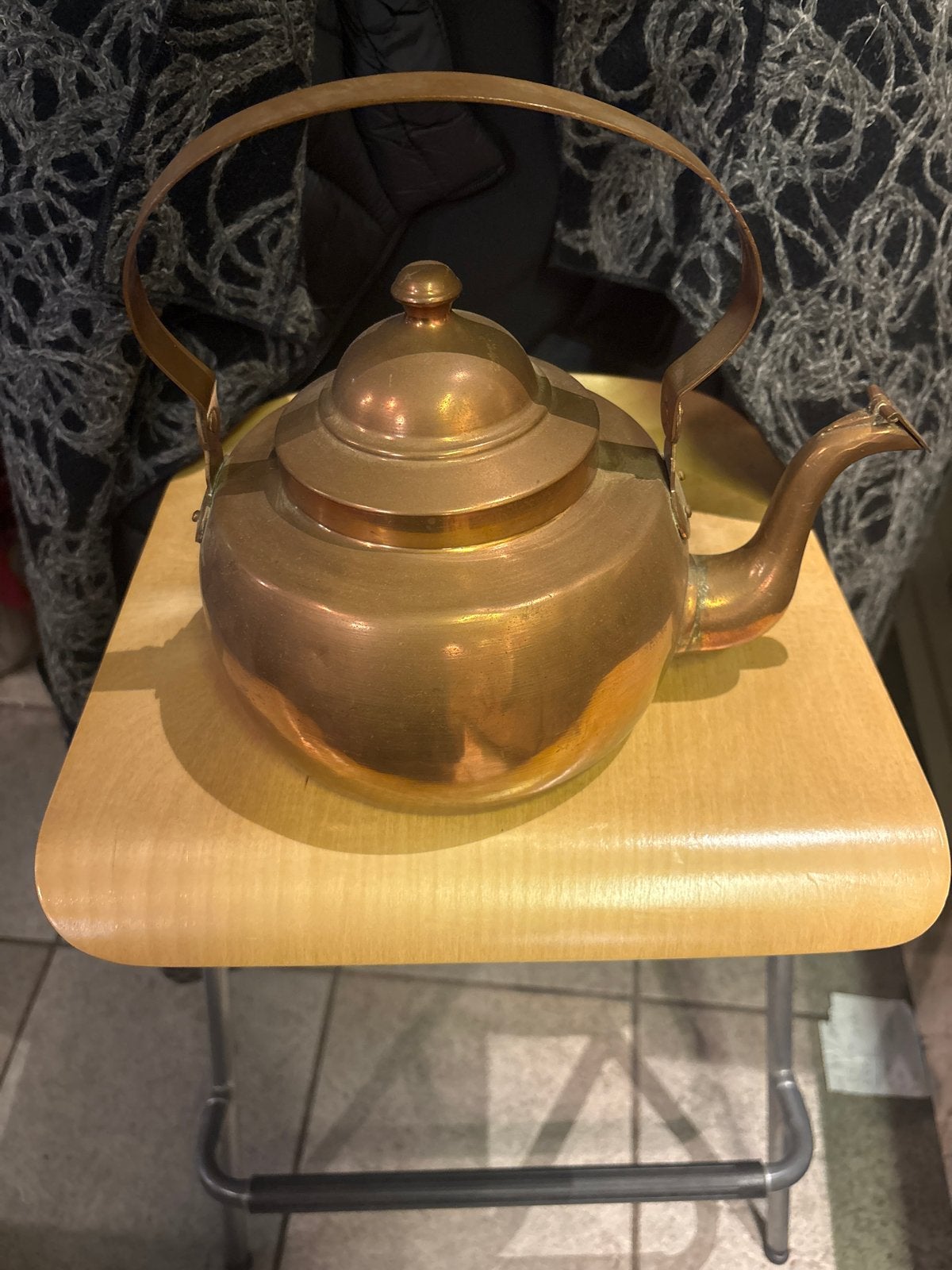 Antieke Koperen Theepot / Waterketel, Ophalen of Verzenden, Koper