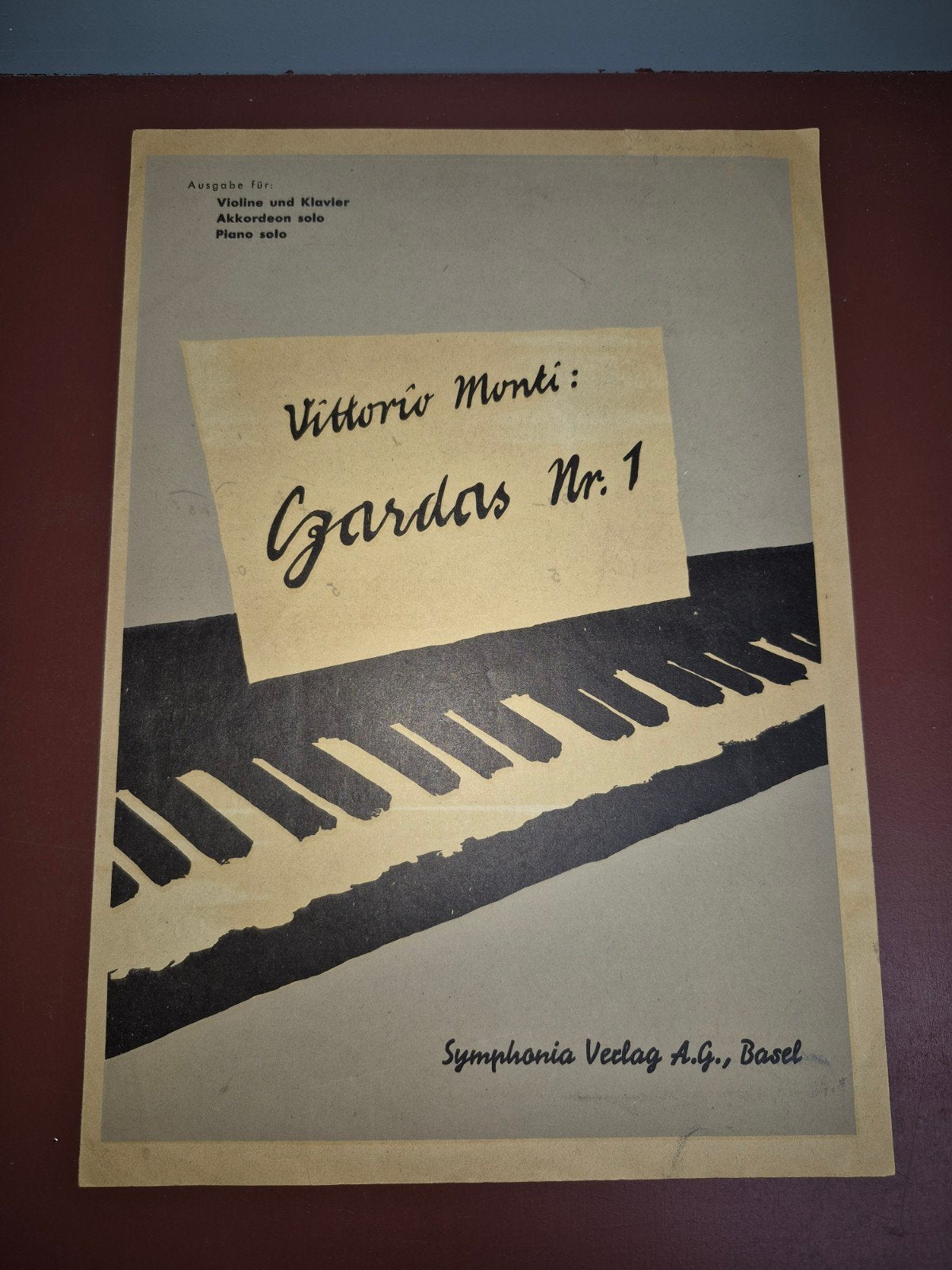 Vittorio Monti: Czardas Nr. 1 - Bladmuziek, Gebruikt, Klassiek, Ophalen of Verzenden, Artiest of Componist