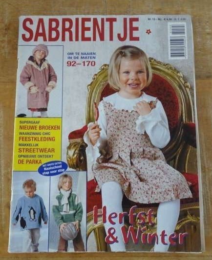 Sabrientje nr. 15/2003 - 59 modellen in maat 92 t/m 170, Verzenden, Zo goed als nieuw, Kind, Overige merken