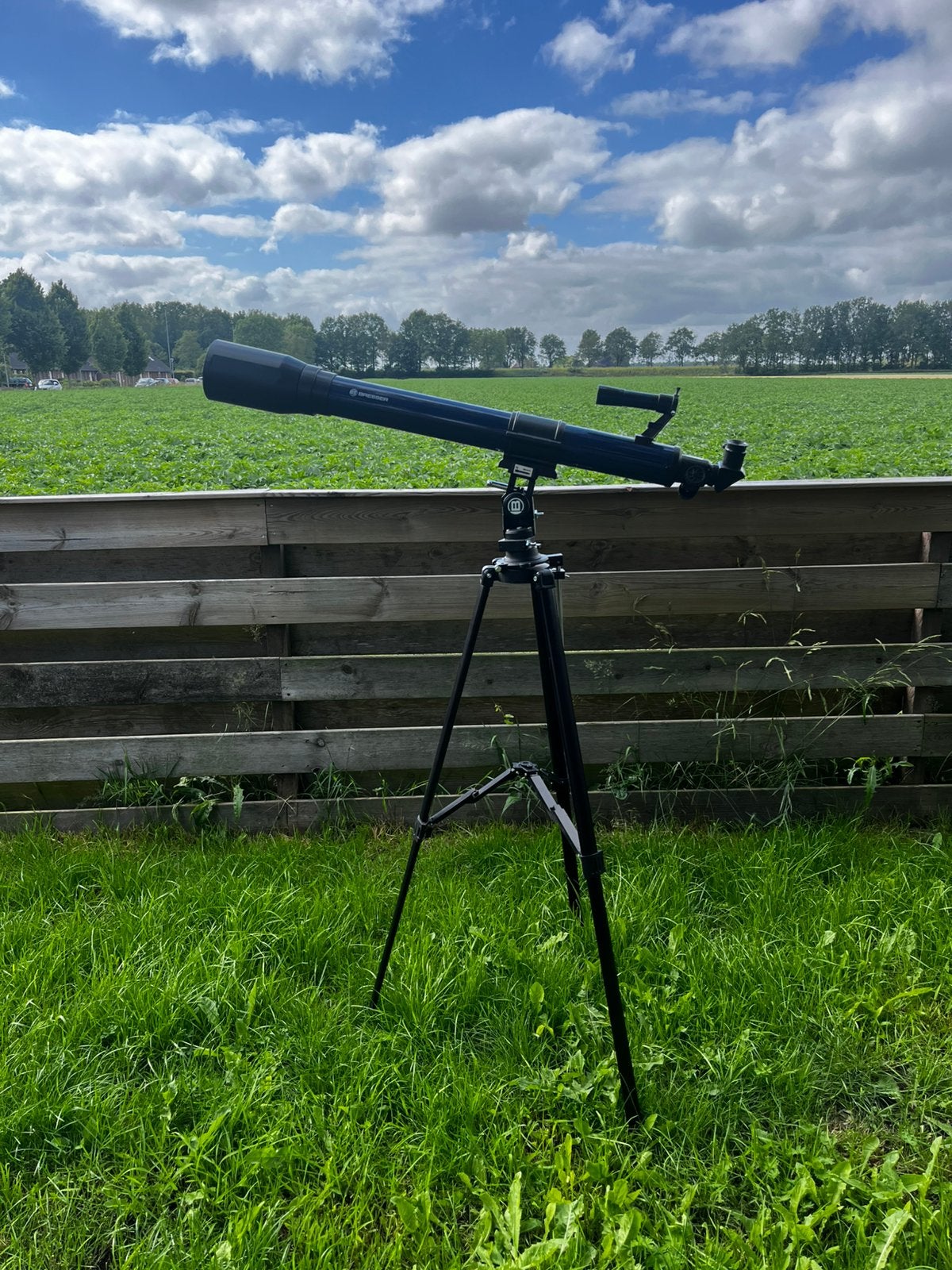 Bresser Telescoop 70/900 EL met statief, Ophalen, Lenzentelescoop (refractor), Met statief, Zo goed als nieuw