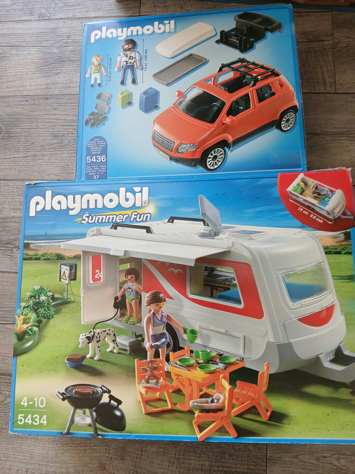 Playmobil auto + caravan, Ophalen, Gebruikt, Complete set, Voertuig