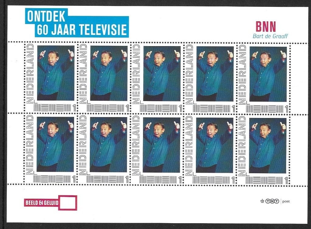Vel Persoonlijke zegels Bart de Graaff, BNN postfris, Ophalen of Verzenden, Postfris