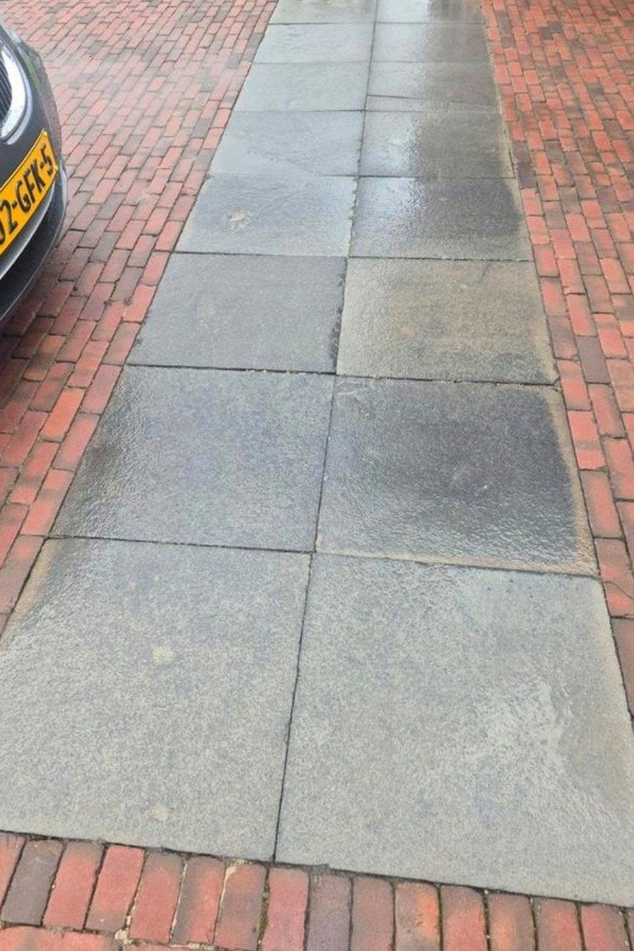 Natuursteen tegels 100 stuks 60/60, Tuin en Terras, Tegels en Klinkers, Ophalen, Gebruikt, Terrastegels, Natuursteen