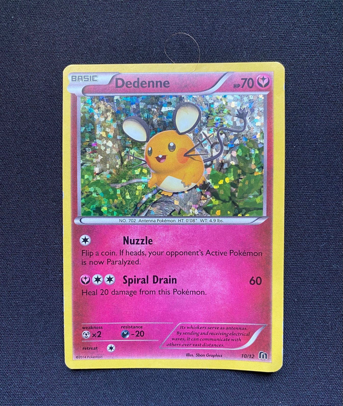 Pokémon Dedenne 10/12 Holo – McDonald’s Collection 2016, Ophalen of Verzenden, Gebruikt, Losse kaart