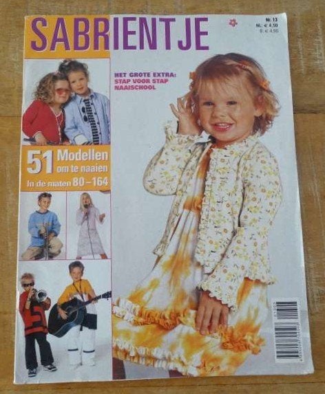 Sabrientje nr. 13/2003 - 51 modellen in maat 80 t/m 164, Verzenden, Zo goed als nieuw, Kind, Overige merken
