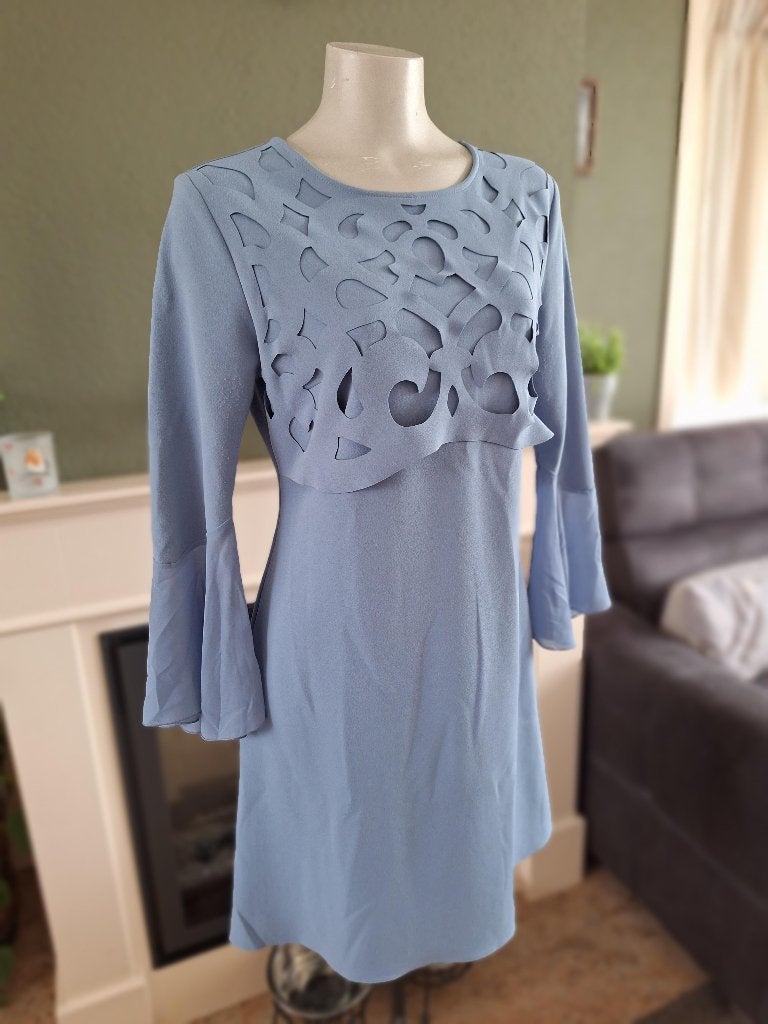 Rinascimento trompet blauwe jurk L 42, Kleding | Dames, Knielengte, Gedragen, Verzenden, Blauw