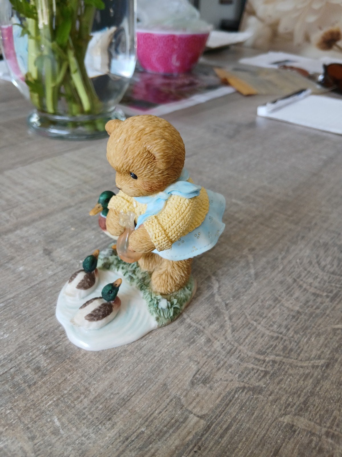 Leuke Cherished Teddies beertje met eendjes, Verzamelen, Ophalen of Verzenden, Zo goed als nieuw, Beeldje, Cherished Teddies