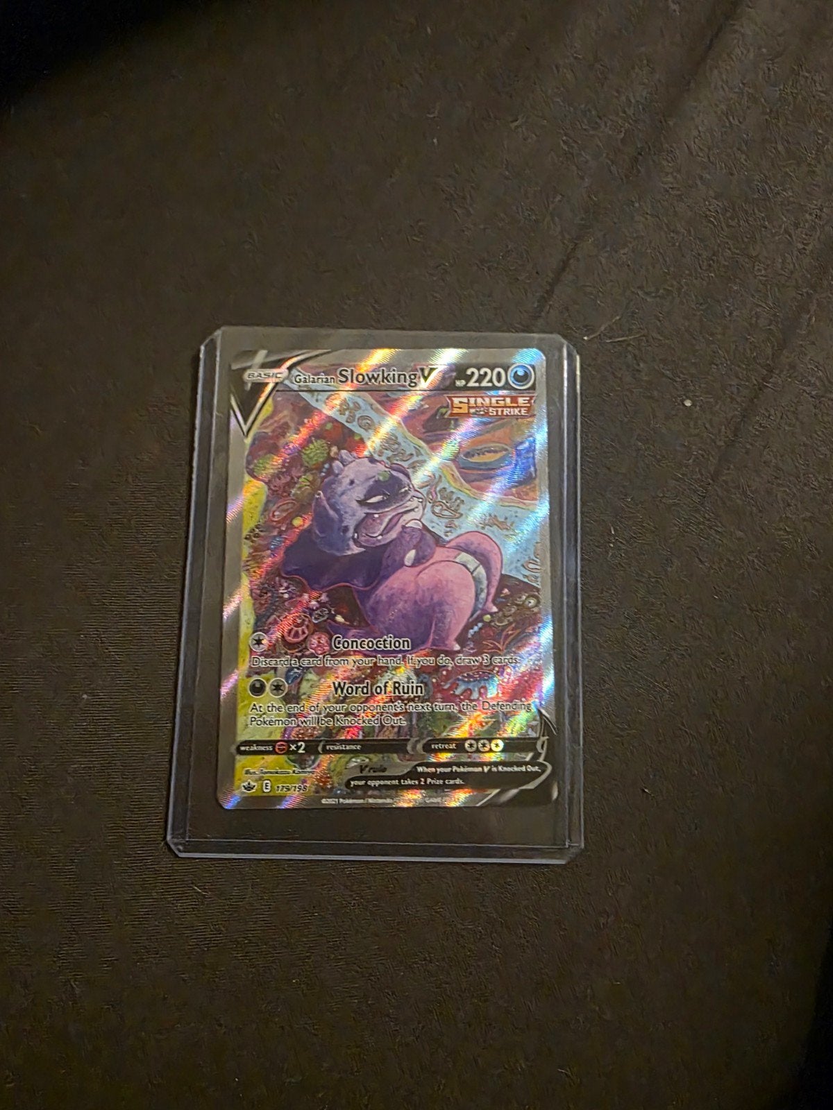Slowking V Alt Art #179 Ongraded Pokémon Kaart, Ophalen of Verzenden, Zo goed als nieuw, Losse kaart, Foil