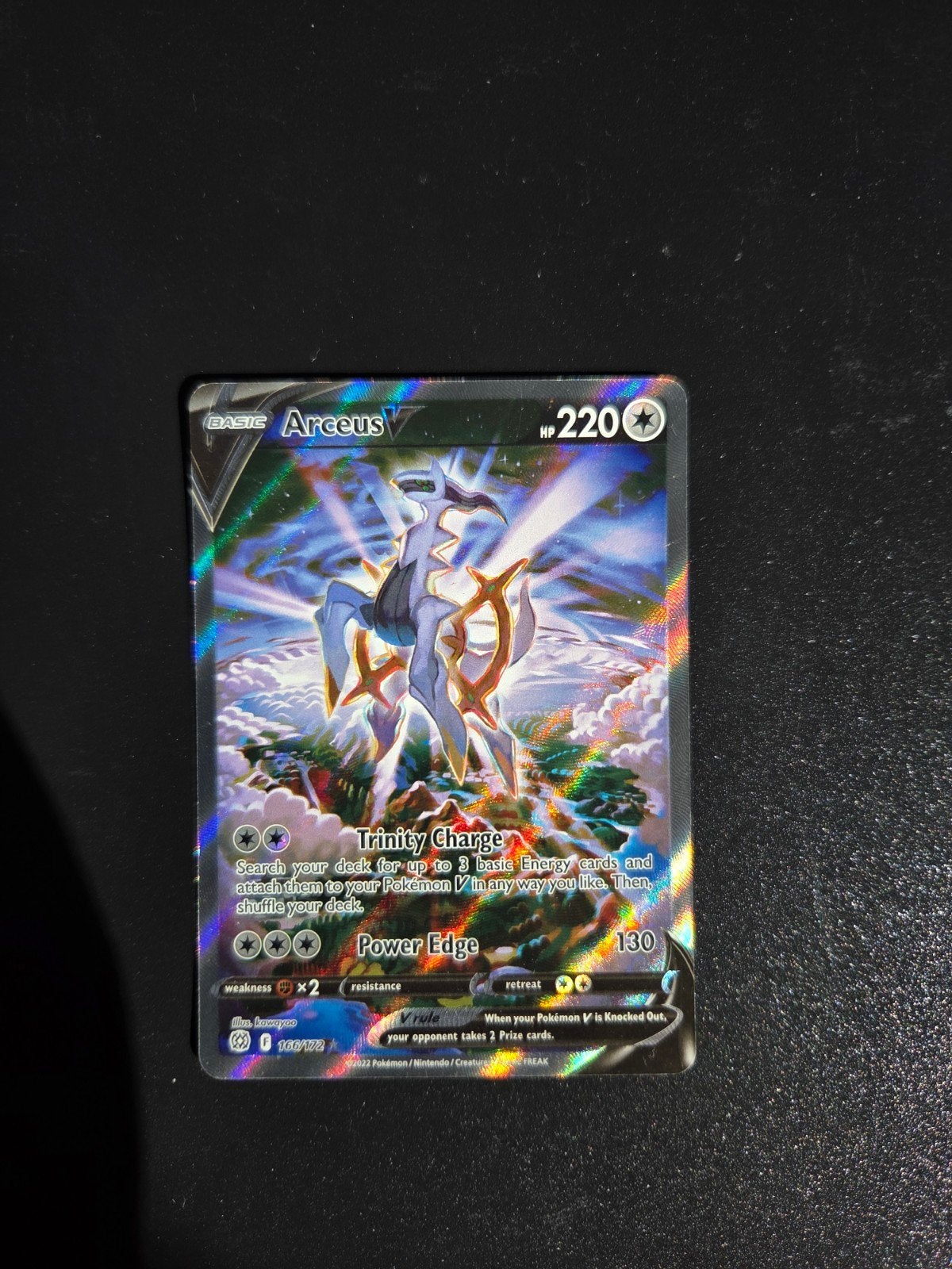 Arceus V 166/172 Pokemon Brilliant Stars, Ophalen of Verzenden, Zo goed als nieuw, Booster, Foil