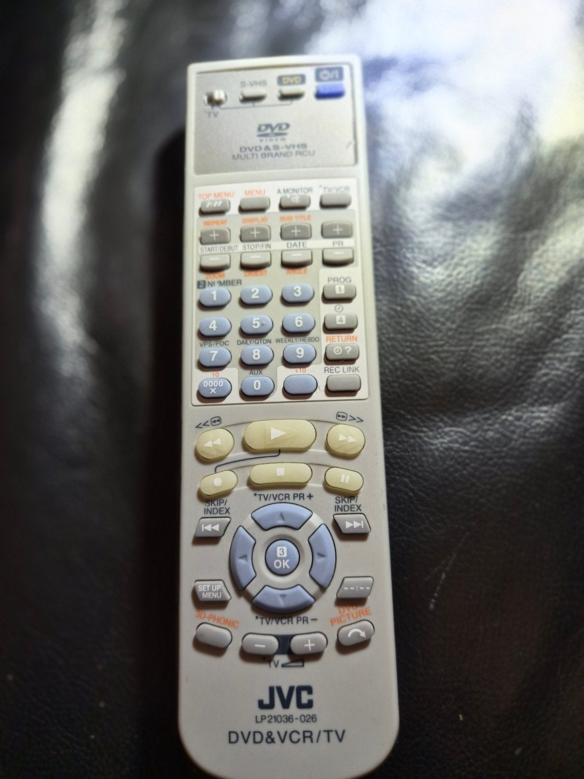 JVC LP21036-026 Afstandsbediening DVD&VCR/TV, Audio, Tv en Foto, Afstandsbedieningen, Ophalen of Verzenden, Gebruikt, Origineel