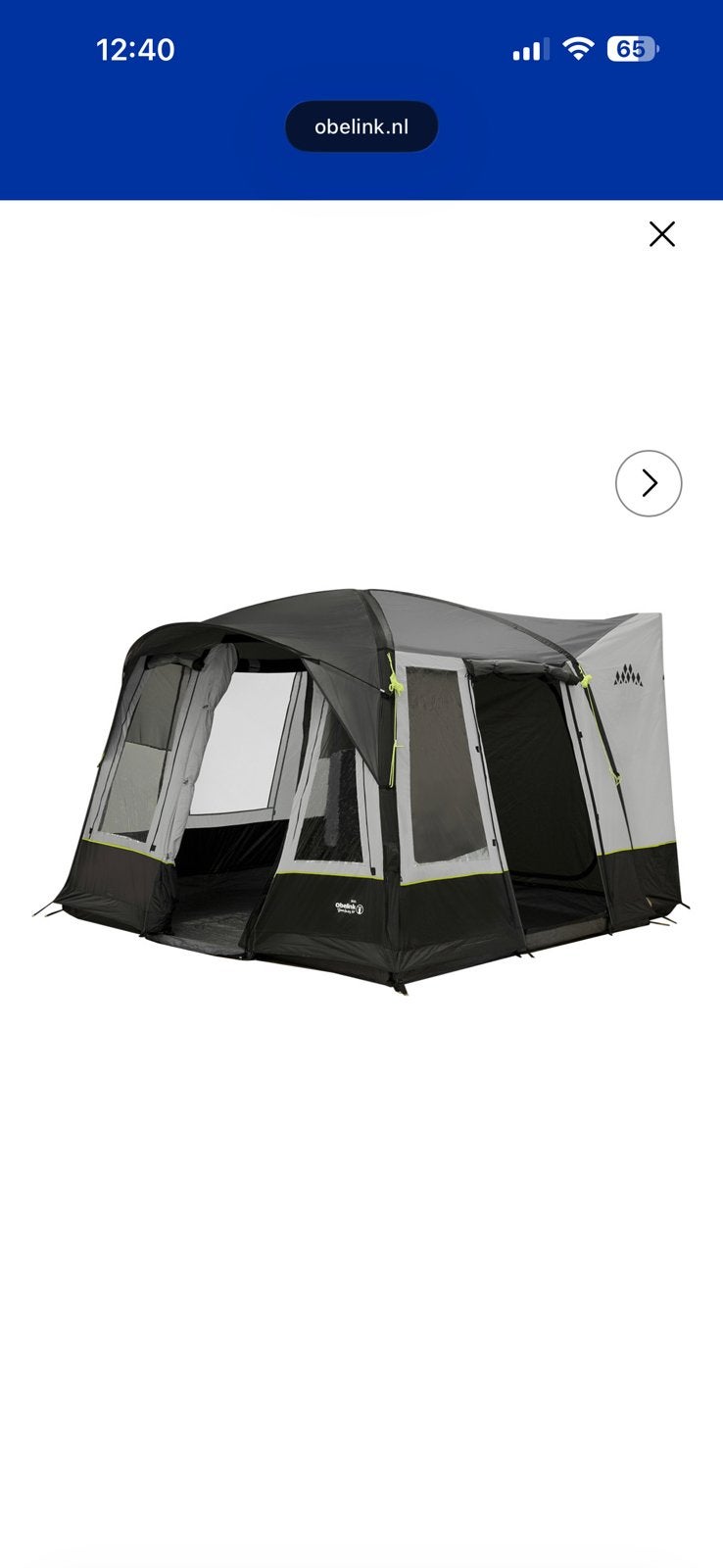 Obelink Ibiza easy air bustent, Caravans en Kamperen, Tenten, Ophalen, Zo goed als nieuw
