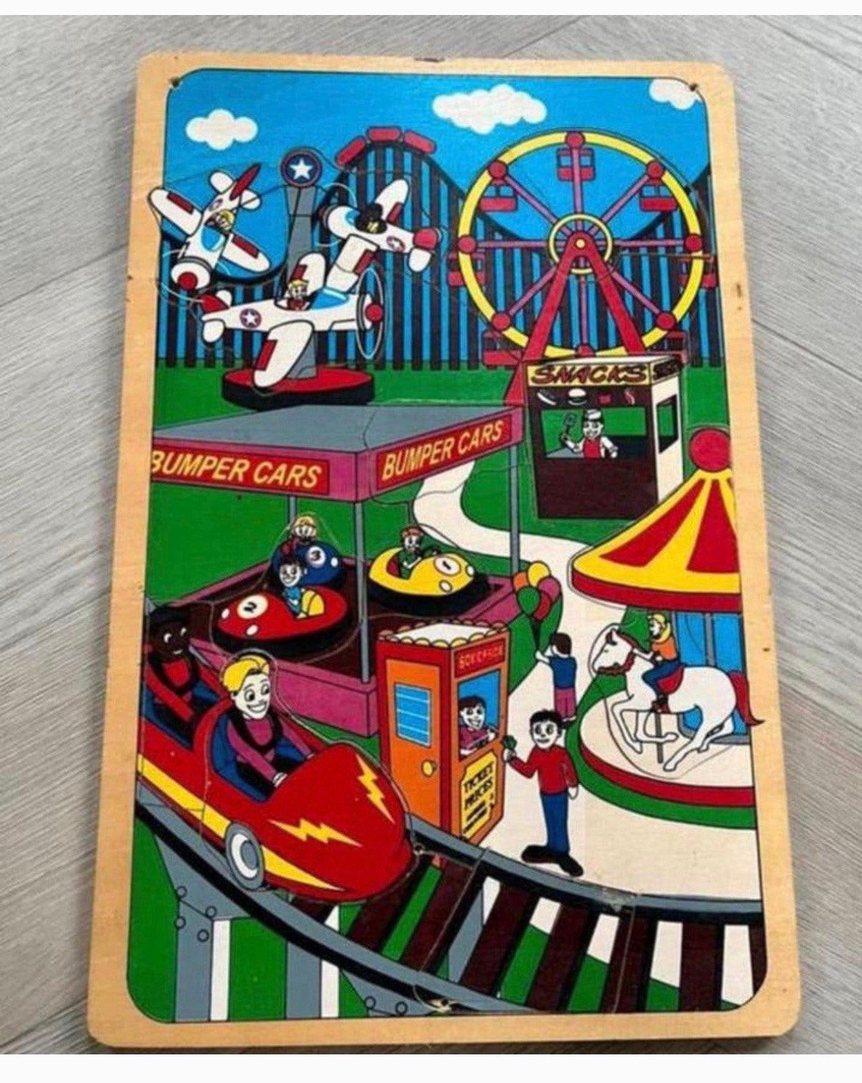Antieke Puzzel de kermis, Ophalen of Verzenden
