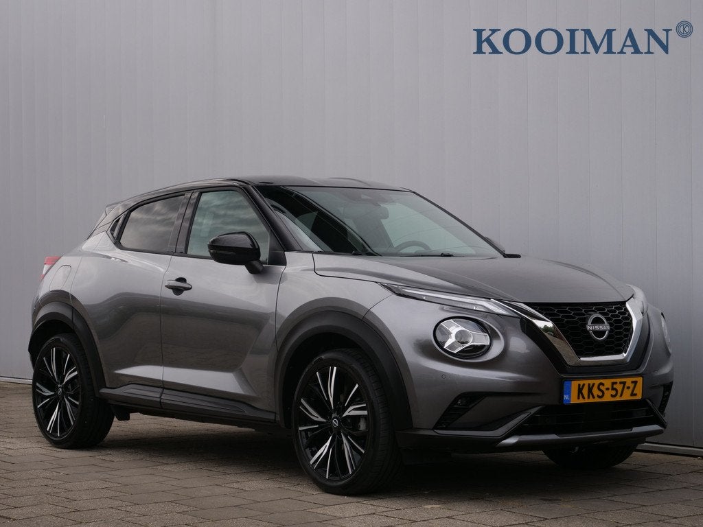 Nissan Juke 1.0 Design 115 Pk Automaat Navi / DAB / Apple Ca, Auto's, Nissan, Bedrijf, 3 cilinders, SUV of Terreinwagen, 999 cc