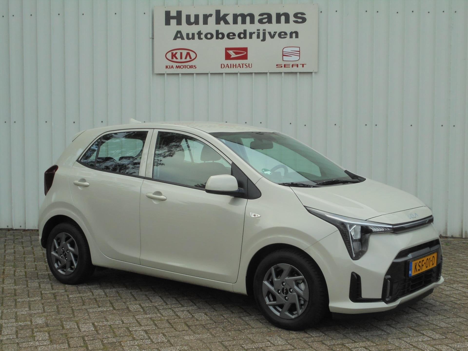 Kia Picanto 1.0 DPi 63PK AUTOMAAT NAVI-CAMERA-CRUISE, Automaat, Dealer onderhouden, Stof, Beige