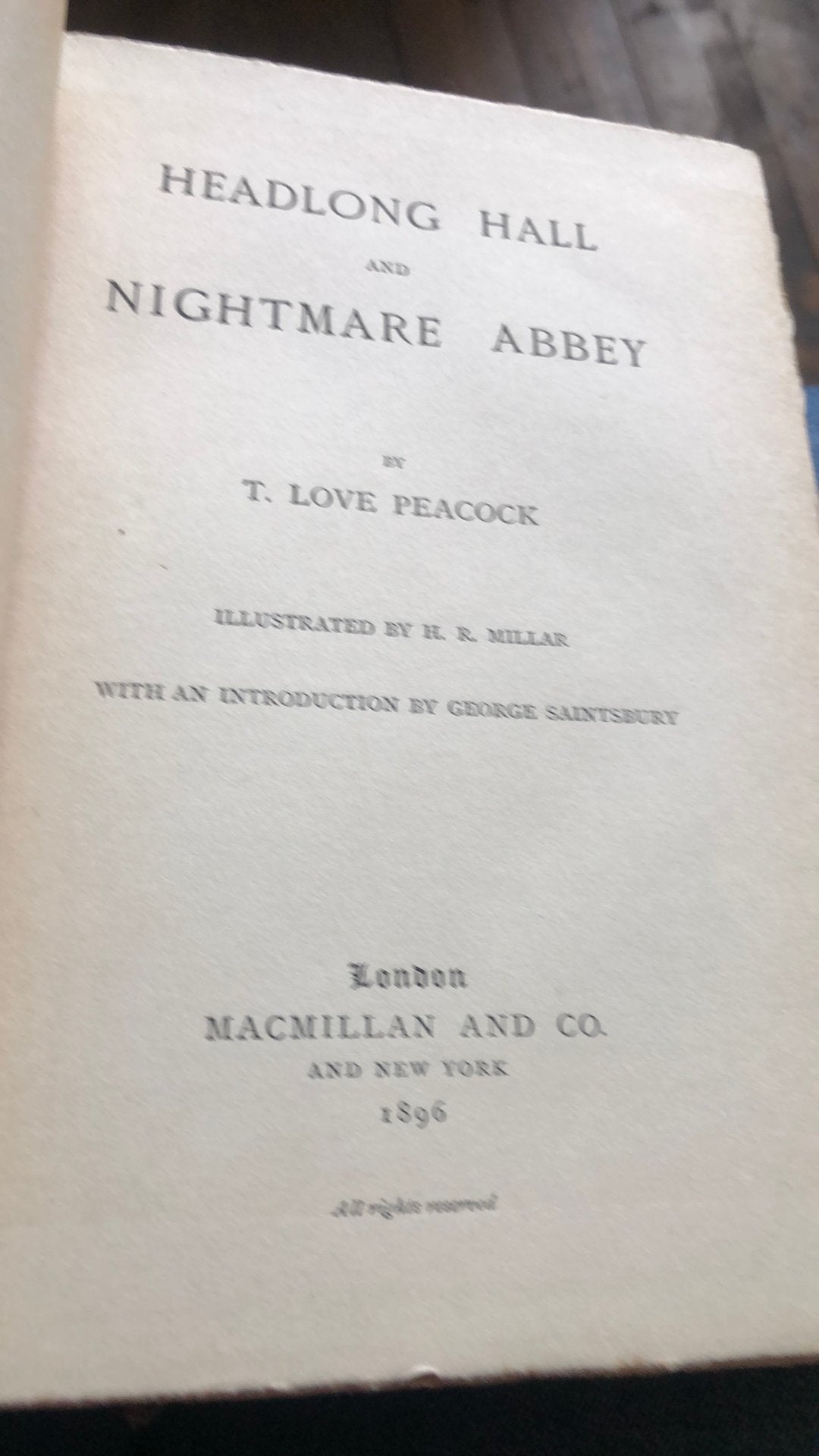 Headlong Hall Nightmare Abbey 1896, Ophalen of Verzenden