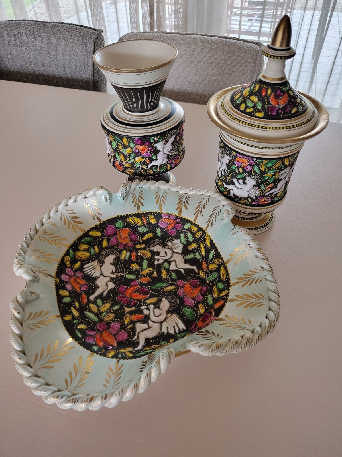 H. Bequet Quaregnon Belgisch Keramiek Set, Antiek en Kunst, Ophalen of Verzenden