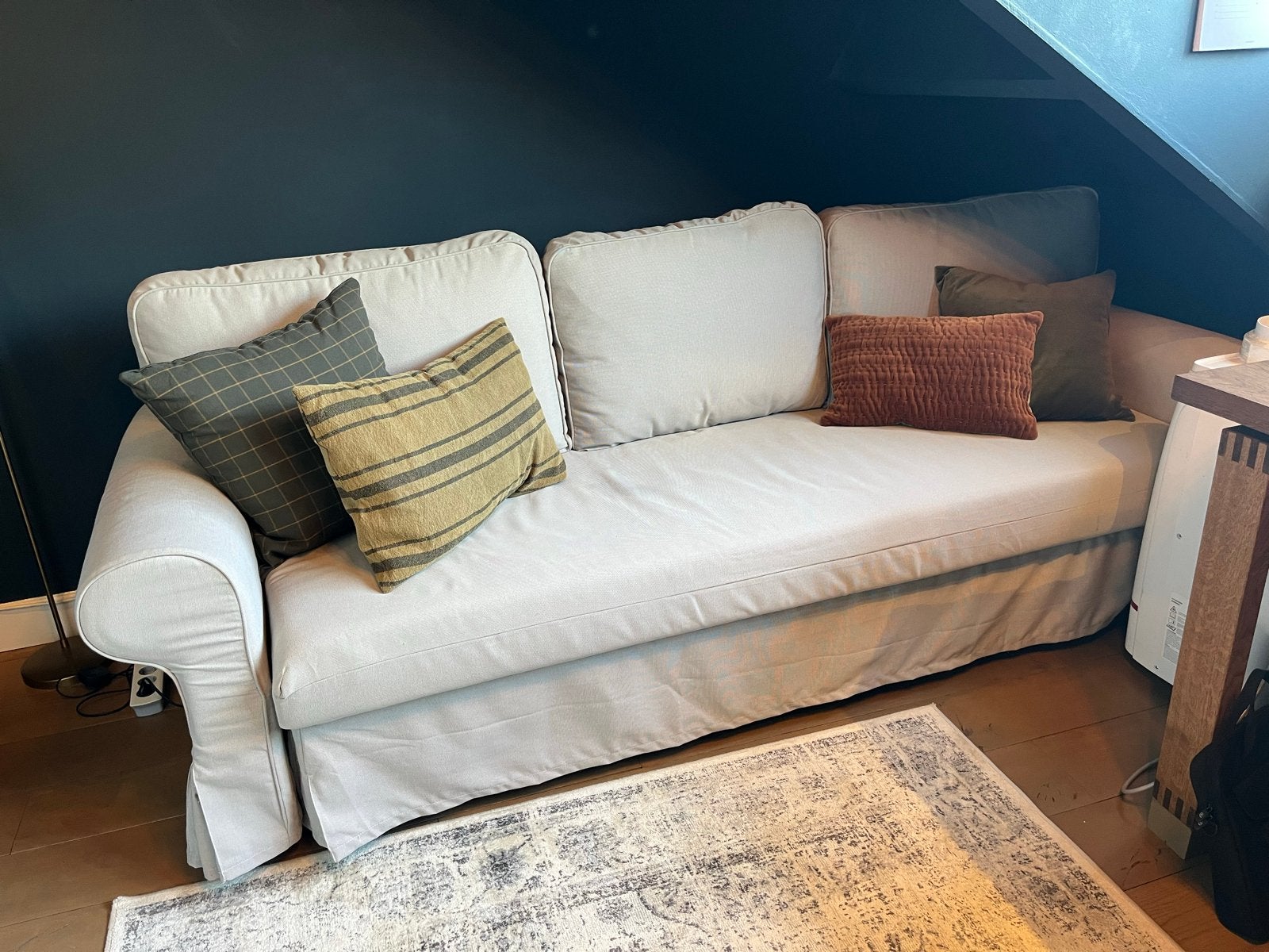 IKEA Vretstorp grijsbeige slaapbank - Zo goed als nieuw, Ophalen, Beige, Tweepersoons, Zo goed als nieuw