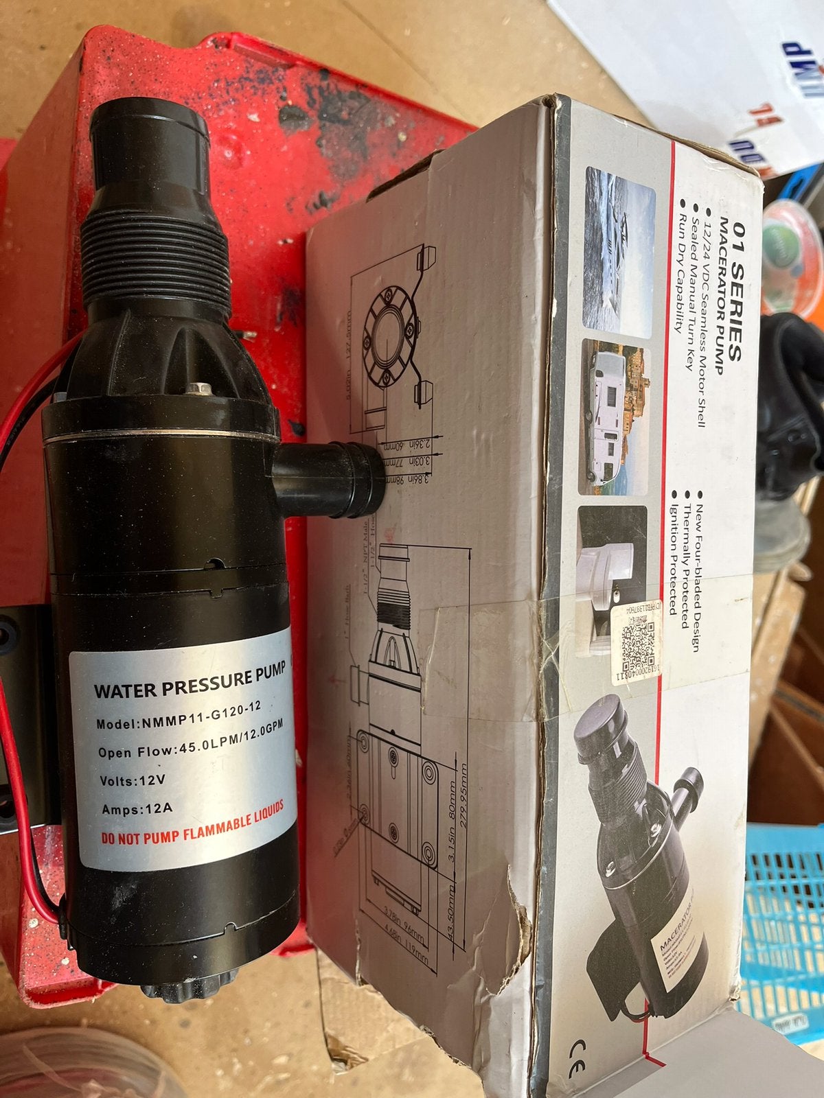 Wc pomp 12 volt, Ophalen of Verzenden, Nieuw, Motor en Techniek, Zeilboot of Motorboot