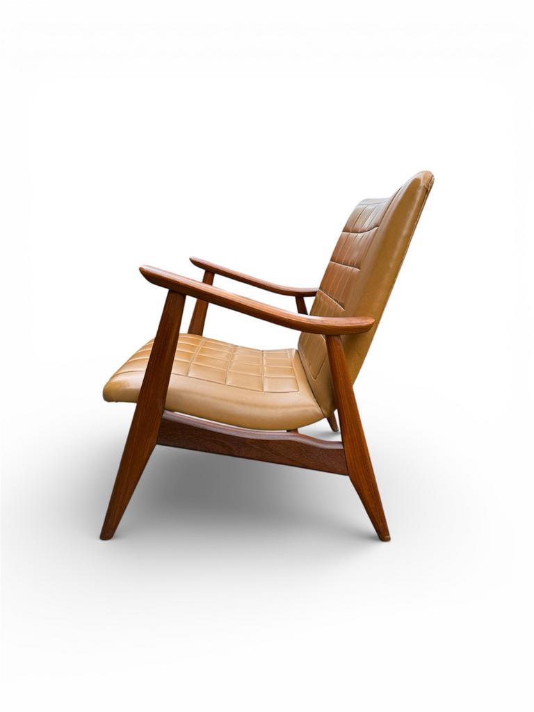 Relaxfauteuil Louis van Teeffelen - Teak & Skai - Vintage, Ophalen
