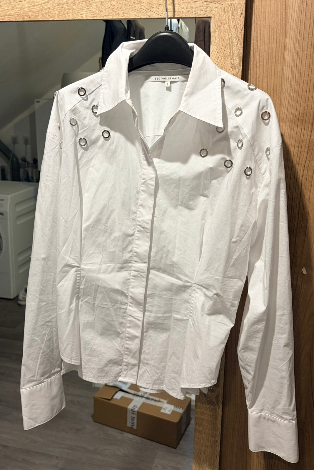 Gave witte blouse Second Female, Ophalen of Verzenden, Zo goed als nieuw, Maat 36 (S), Wit