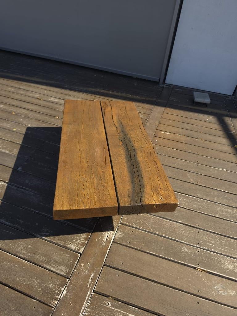 Houten Buitentafel (salontafel), Tuin en Terras, Tuintafels, Ophalen of Verzenden, Gebruikt, Rechthoekig, Hout