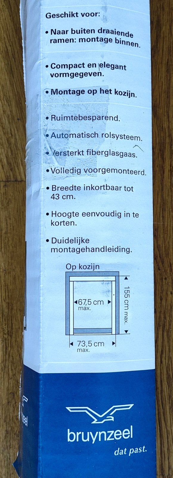 Bruynzeel S700 Raamrolhor wit 73x155 cm - Nieuw, Ophalen of Verzenden