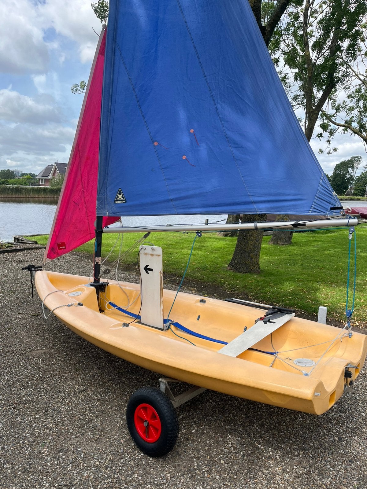 Laser pico met kar, Ophalen, Gebruikt, Grootzeil, Minder dan 15 m²