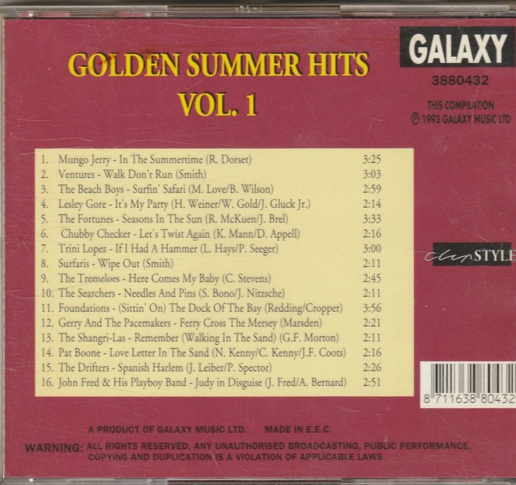Golden summer hits 16 nummers, Ophalen of Verzenden, Zo goed als nieuw, Pop