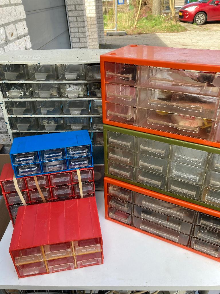 Opbergbakjes, Huis en Inrichting, Kasten | Ladekasten, Ophalen, Minder dan 50 cm, Gebruikt, 5 laden of meer