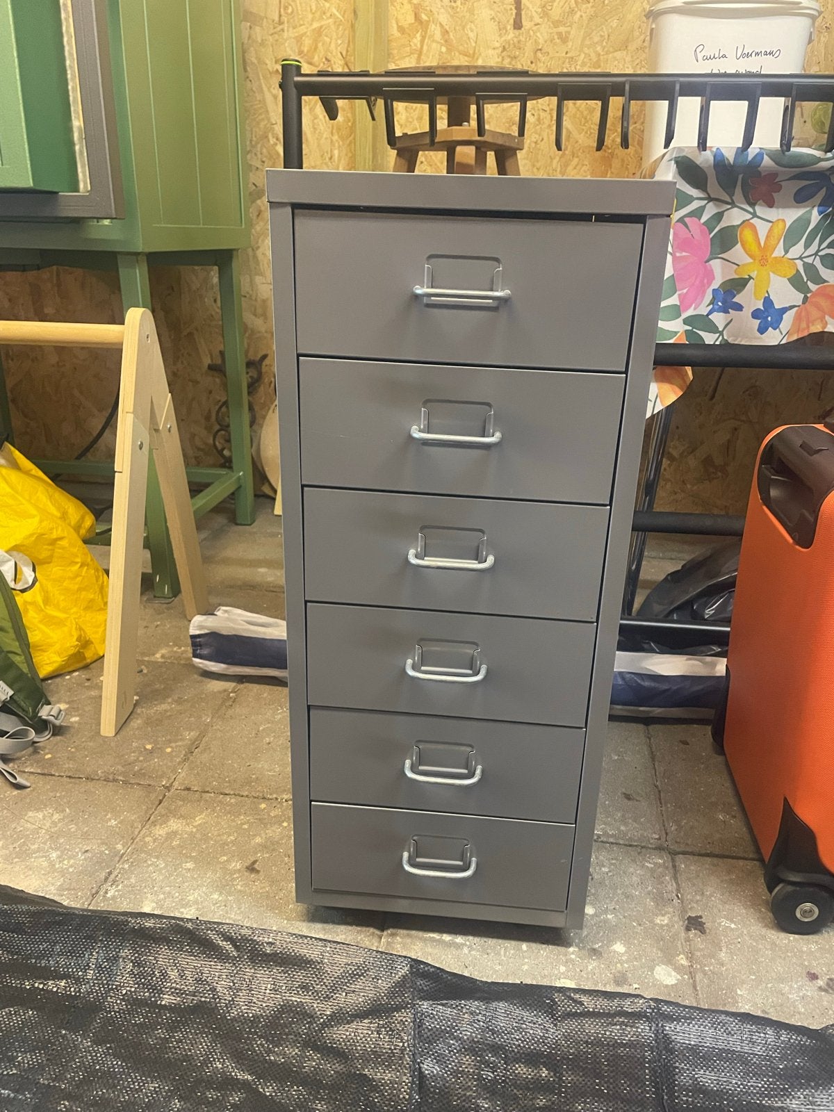 IKEA Ladekast op wieltjes - Grijs, Ophalen, Minder dan 50 cm, Gebruikt, 5 laden of meer