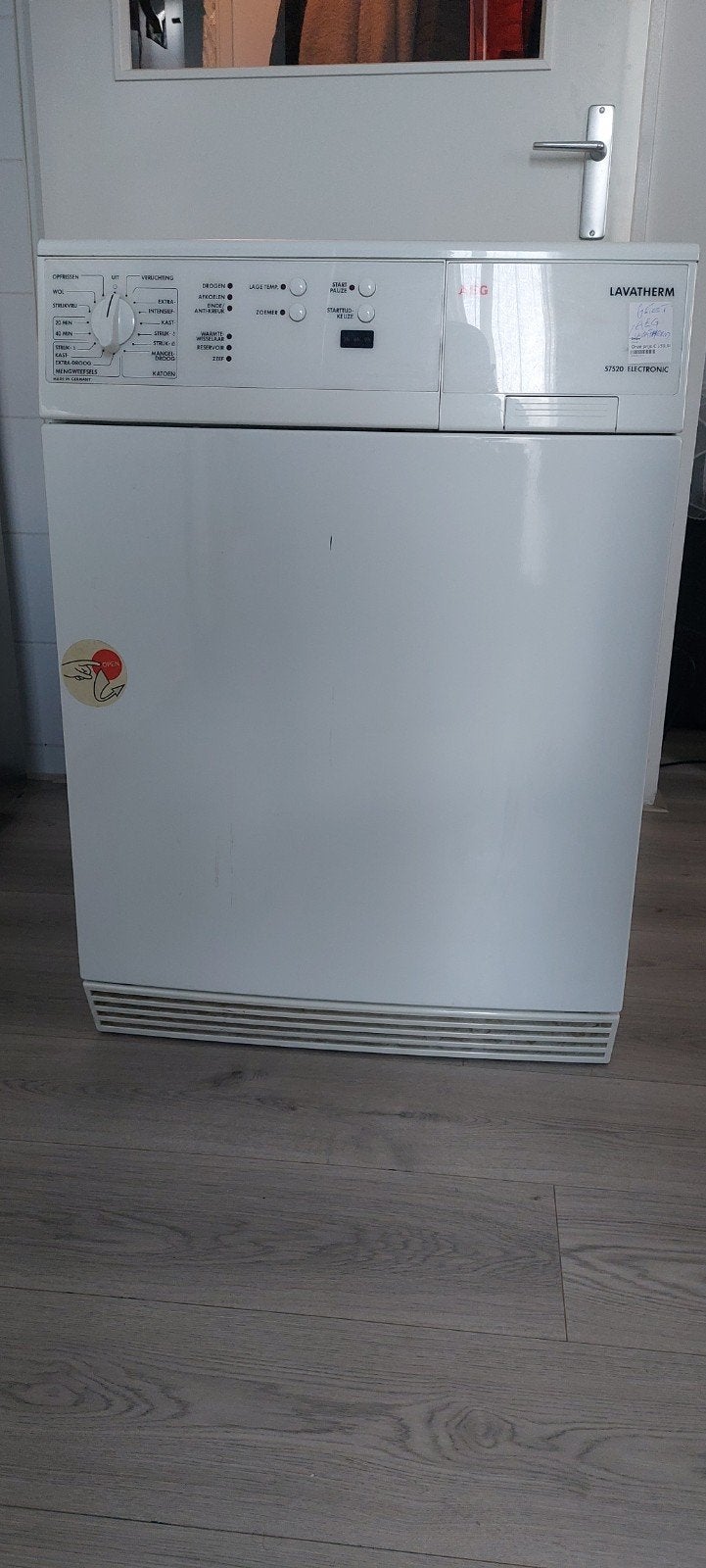 AEG Lavatherm 57520 Electronic wasdroger - Werkt prima!, Ophalen, 6 tot 8 kg, Gebruikt, Voorlader