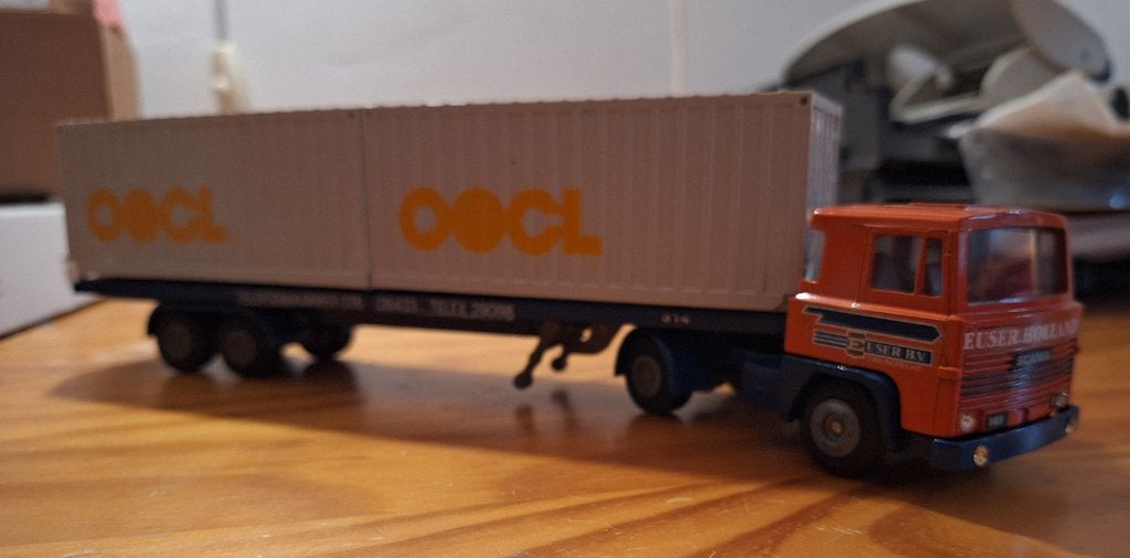 Tekno Scania lb 141, Ophalen of Verzenden, Zo goed als nieuw, Bus of Vrachtwagen, Tekno