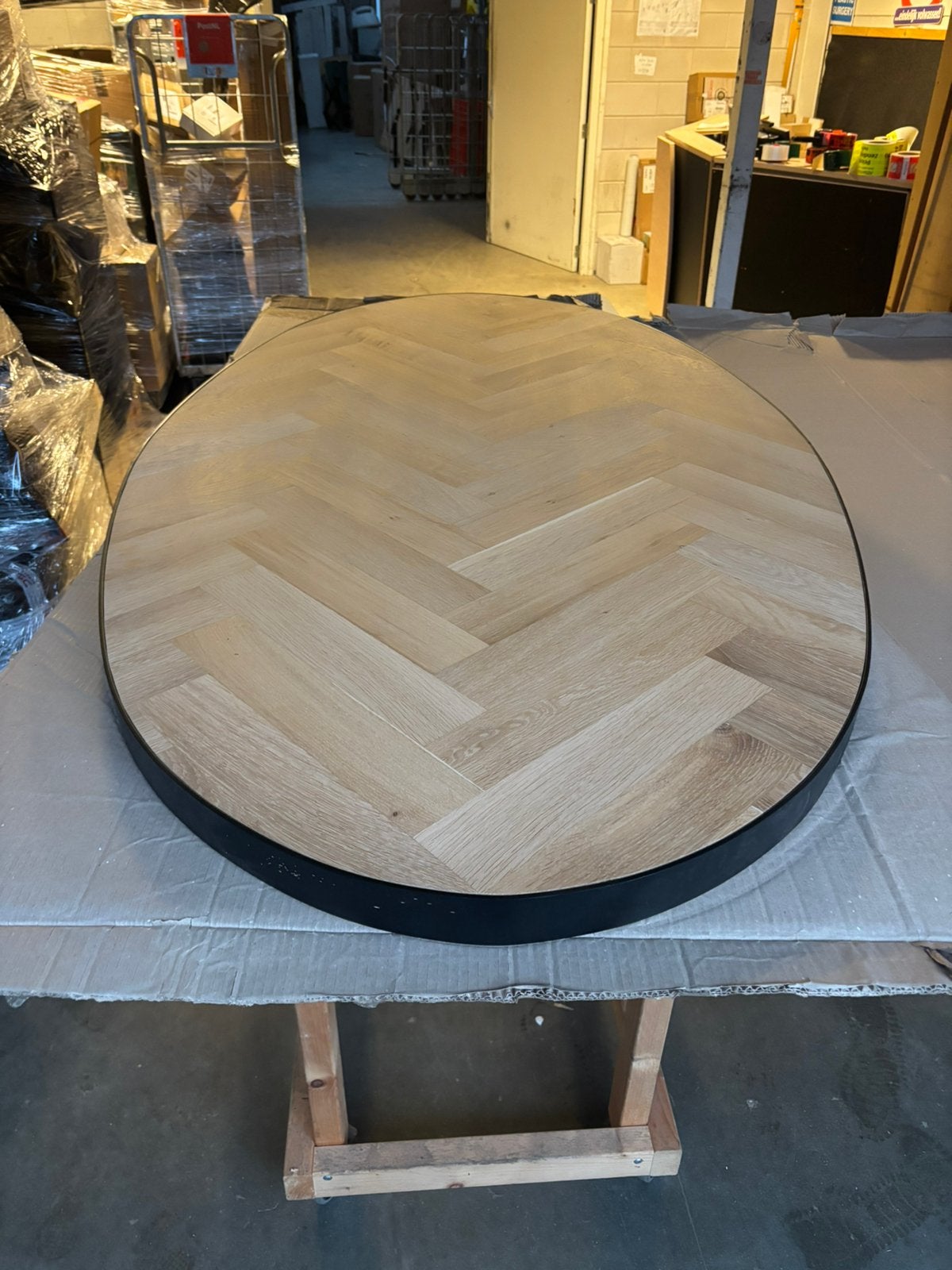 Nieuw - visgraat tafelblad - eiken - 180x100, Huis en Inrichting, Tafels | Eettafels, Ophalen, 100 tot 150 cm, Zo goed als nieuw