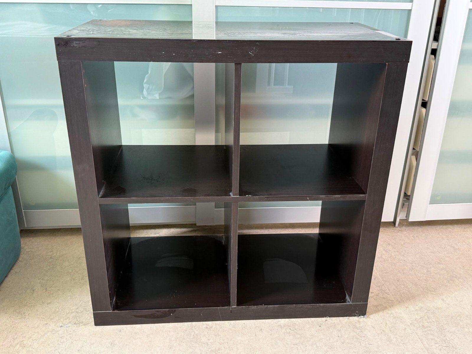Zwarte vakkenkast, Huis en Inrichting, Ophalen, Gebruikt, 25 tot 50 cm, 50 tot 100 cm