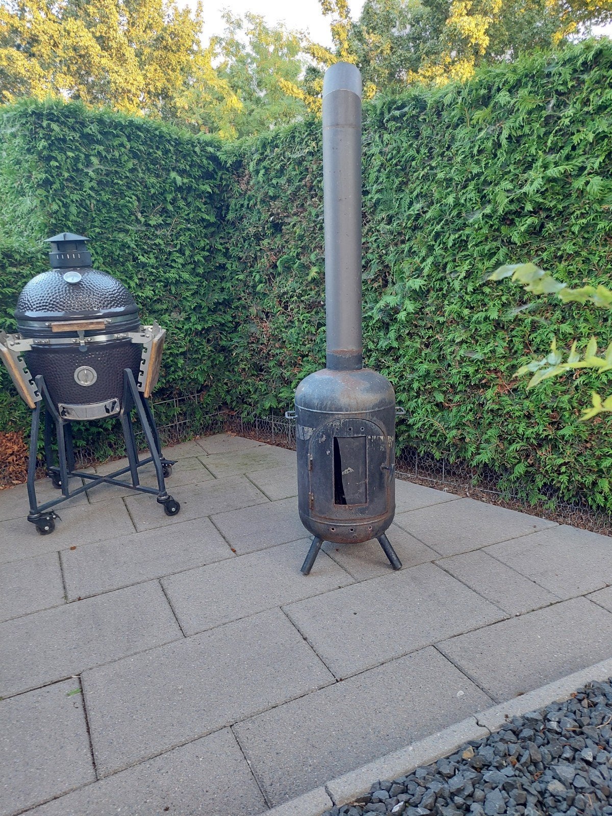burnies buiten kachel, Ophalen, Gebruikt