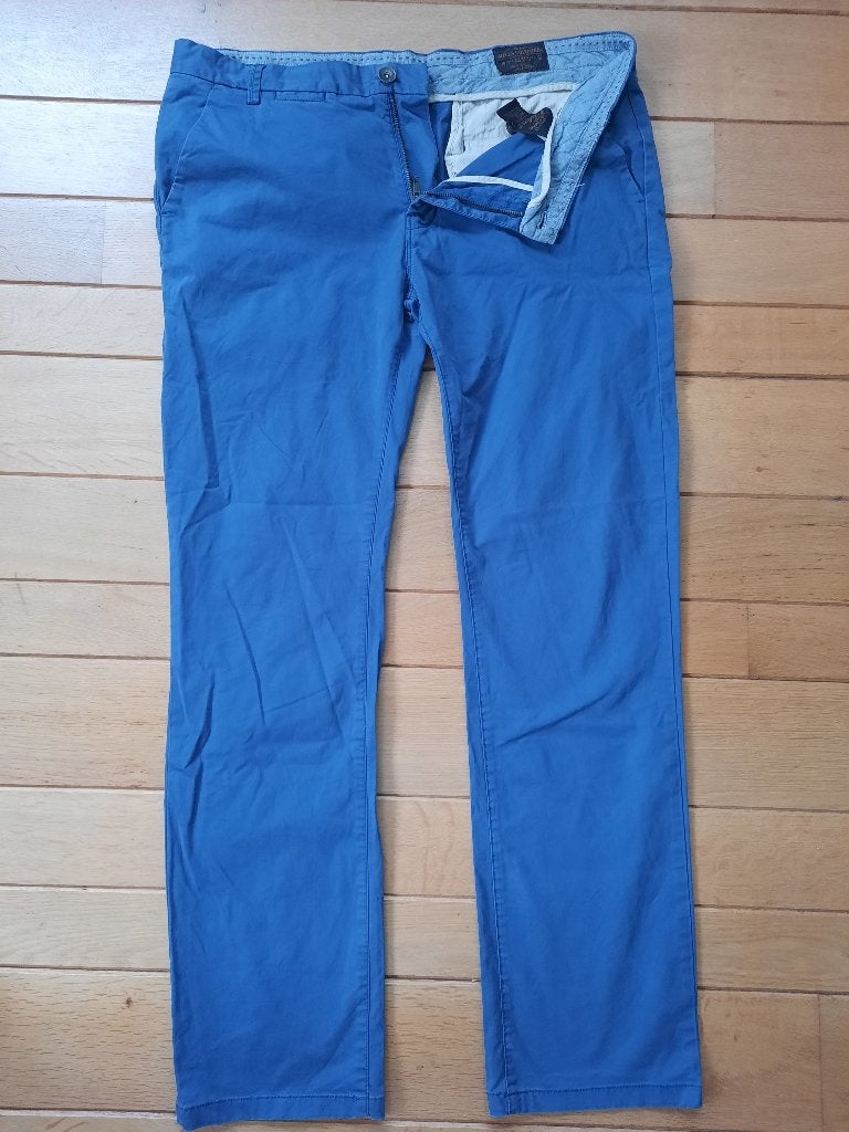 MILLS BROTHERS chino broek blauw maat XXL, Blauw, Overige maten, Ophalen of Verzenden, Zo goed als nieuw